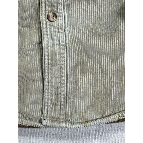 WOOLRICH Men's Medium Corduroy Barn Chore Shacket Fleece Liner Jacket - Picture 3 of 9